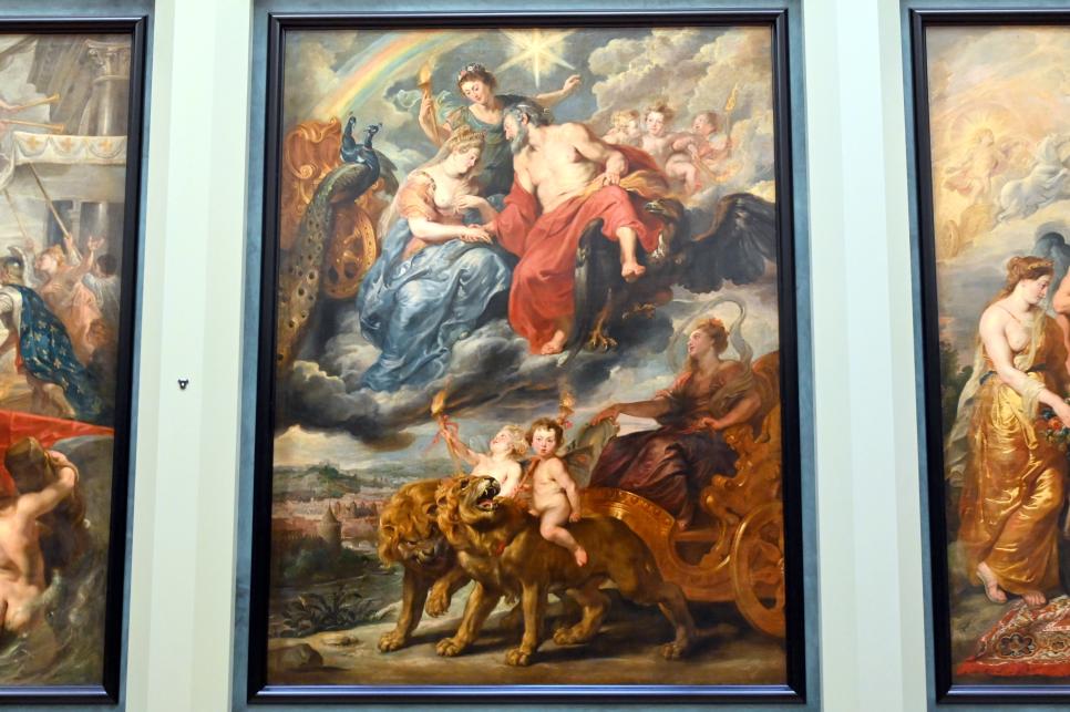 Peter Paul Rubens (1598–1640), Die Ankunft der Königin in Lyon (Das Treffen des Königs und der Königin am 9. Dezember 1600), Paris, Musée du Louvre, Saal 801, 1. Viertel 17. Jhd.