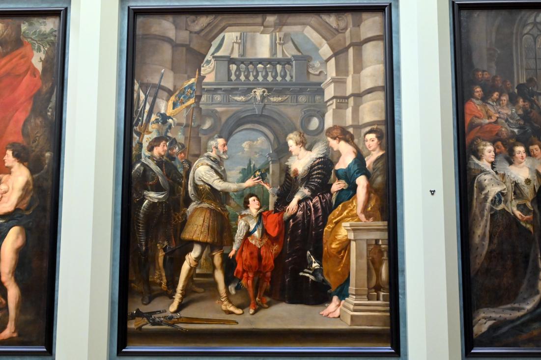 Peter Paul Rubens (1598–1640), Die Vorbereitungen des Königs für den Deutschen Krieg (Die Übergabe der Regentschaft an die Königin am 20. März 1610), Paris, Musée du Louvre, Saal 801, 1. Viertel 17. Jhd.