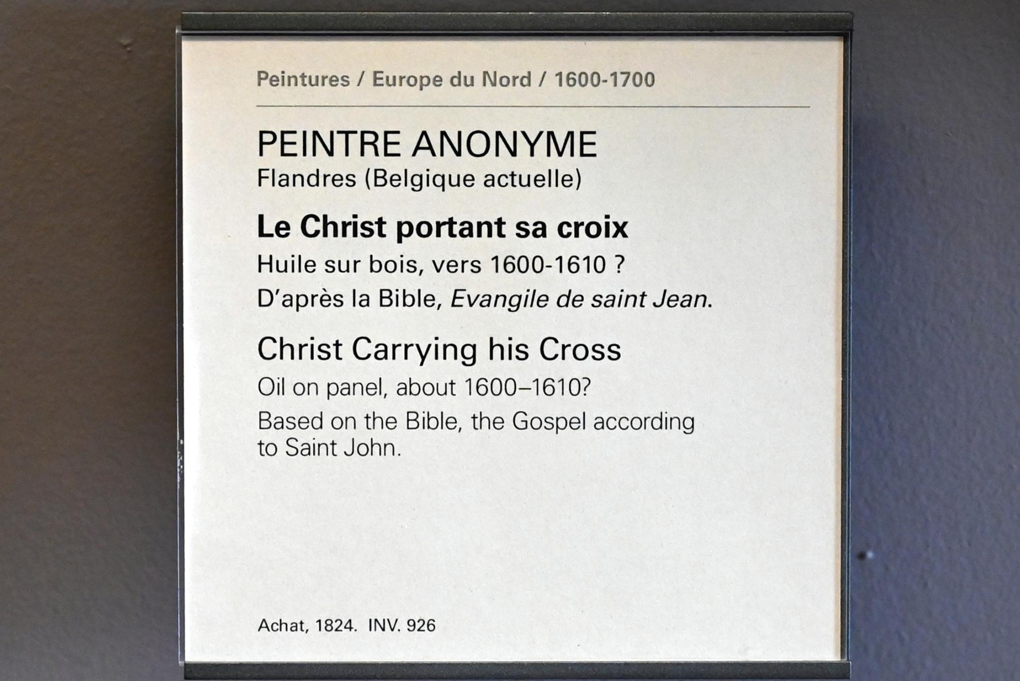 Kreuztragung Christi, Paris, Musée du Louvre, Saal 802, um 1600–1610, Bild 2/2