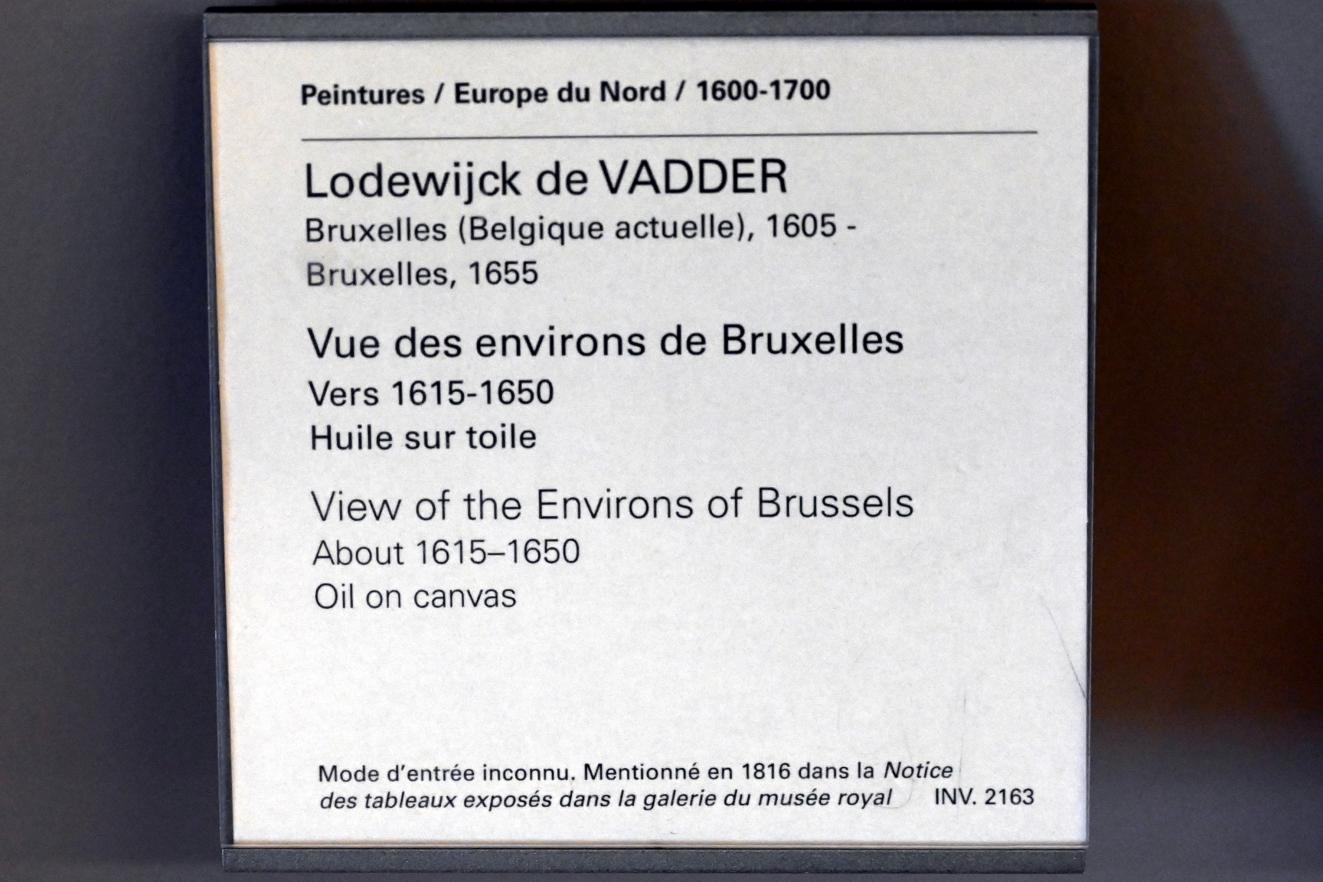 Lodewijk de Vadder (1632–1650), Landschaft bei Brüssel, Paris, Musée du Louvre, Saal 802, um 1615–1650, Bild 2/2