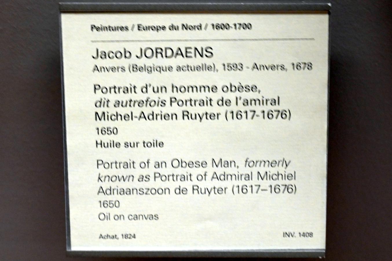 Jacob Jordaens (1615–1665), Porträt eines korpulenten Mannes, Paris, Musée du Louvre, Saal 802, 1650, Bild 2/2