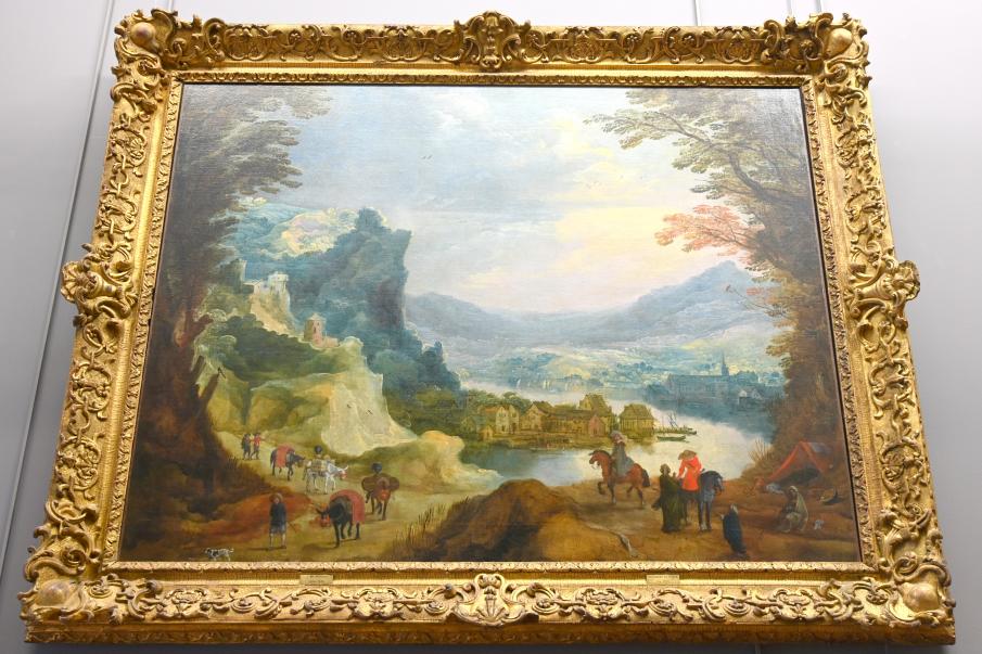 Joos de Momper (1595–1625), Der See (Landschaft mit Reisenden), Paris, Musée du Louvre, Saal 802, um 1620–1630