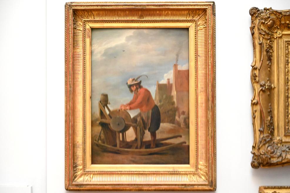 David Teniers der Jüngere (1633–1682), Der Schleifer, Paris, Musée du Louvre, Saal 857, um 1640