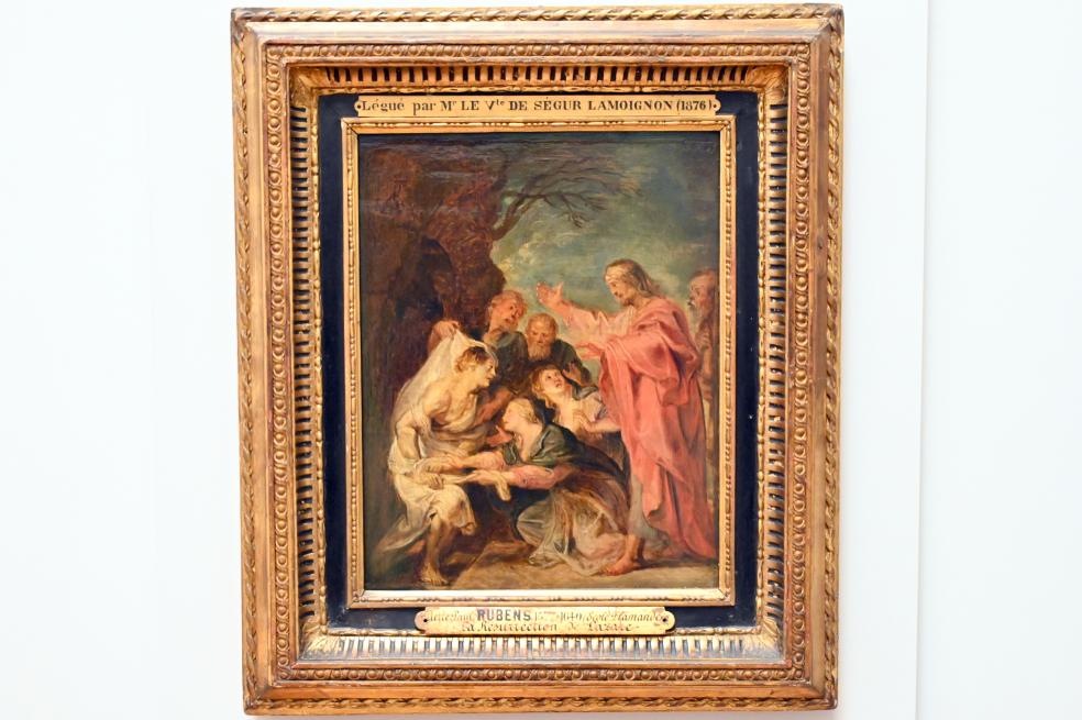 Peter Paul Rubens (Werkstatt) (1615–1635), Auferweckung des Lazarus, Paris, Musée du Louvre, Saal 856, um 1620