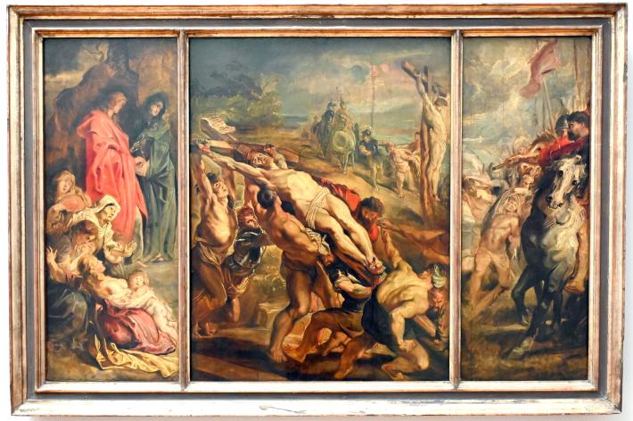 Peter Paul Rubens (1598–1640), Kreuzaufrichtung, Paris, Musée du Louvre, Saal 856, 1609–1610
