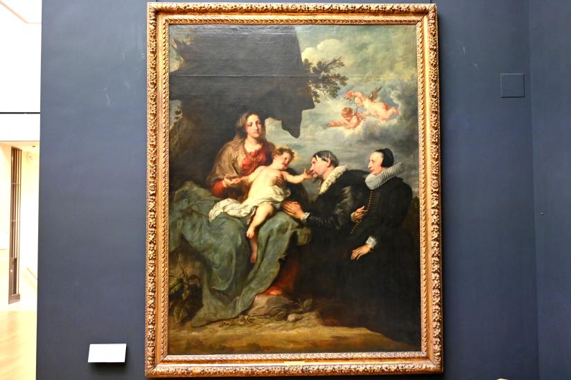 Anthonis (Anton) van Dyck (1614–1641), Maria mit Stiftern (Thronende Maria mit dem Kind und zwei anbetenden Personen), Paris, Musée du Louvre, Saal 853, um 1630