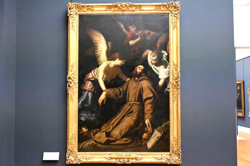 Gerard Seghers (1620–1637), Der von Engeln getröstete heilige Franziskus in Ekstase nach Empfang der Stigmata, Paris, Musée du Louvre, um 1620–1624