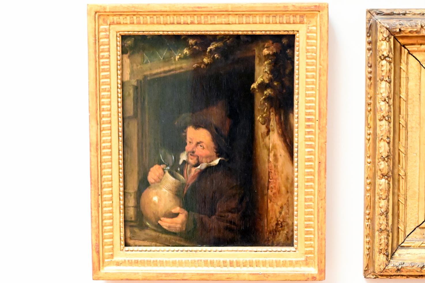 Adriaen van Ostade (1635–1670), Trinker am Fenster, Paris, Musée du Louvre, Saal 854, um 1640–1660