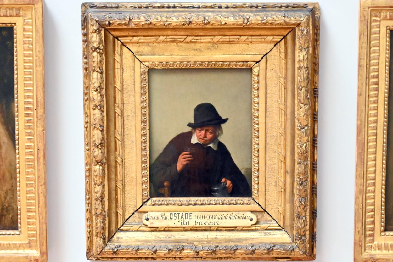 Adriaen van Ostade (1635–1670), Der Trinker, Paris, Musée du Louvre, Saal 854, 1668