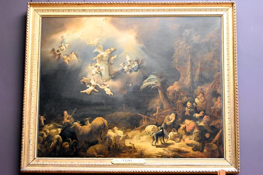 Govaert Flinck (1634–1645), Die Verkündigung an die Hirten, Paris, Musée du Louvre, Saal 844, 1639, Bild 1/2