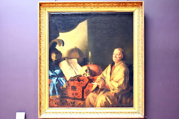 Godfrey Kneller (Gottfried Kniller) (1668–1675), Alter Mann in Meditation, Paris, Musée du Louvre, Saal 844, um 1668, Bild 1/2