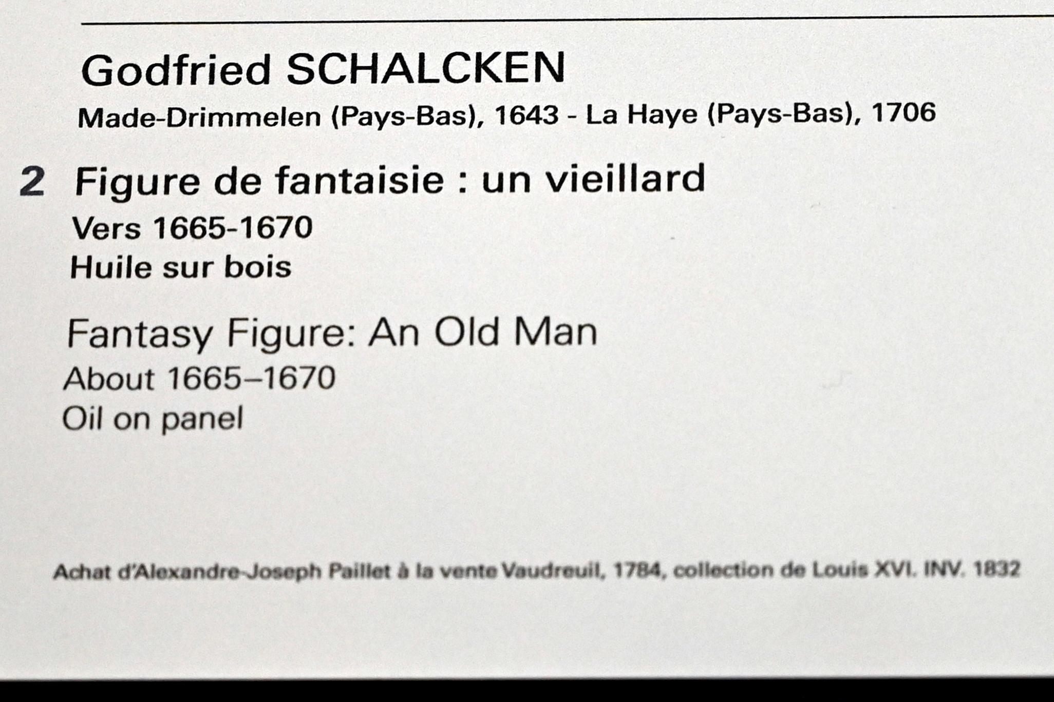 Godefridus Schalcken (Godfried Schalcken) (1665–1692), Fantasiefigur eines alten Mannes, Paris, Musée du Louvre, Saal 842, um 1665–1670, Bild 2/2