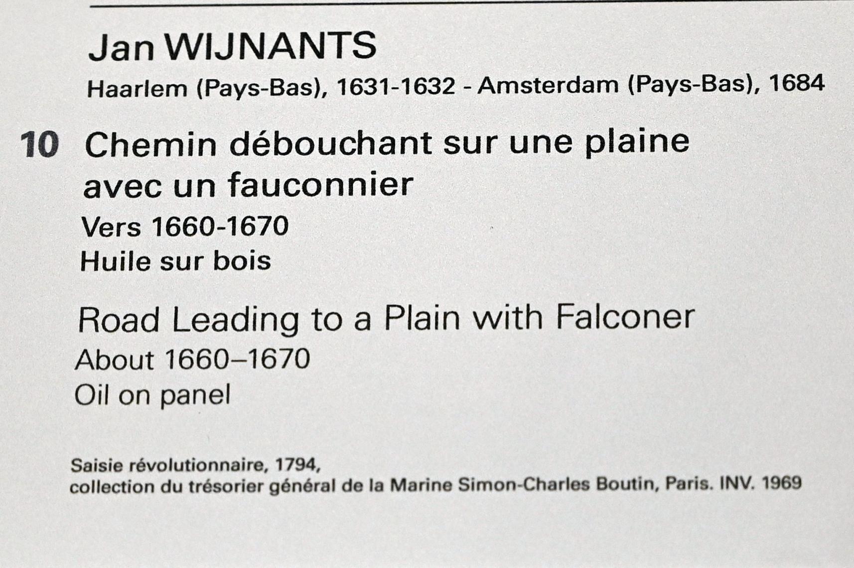 Jan Wijnants (1665–1675), Weg zu einer Ebene mit Falkner, Paris, Musée du Louvre, Saal 842, um 1660–1670, Bild 2/2