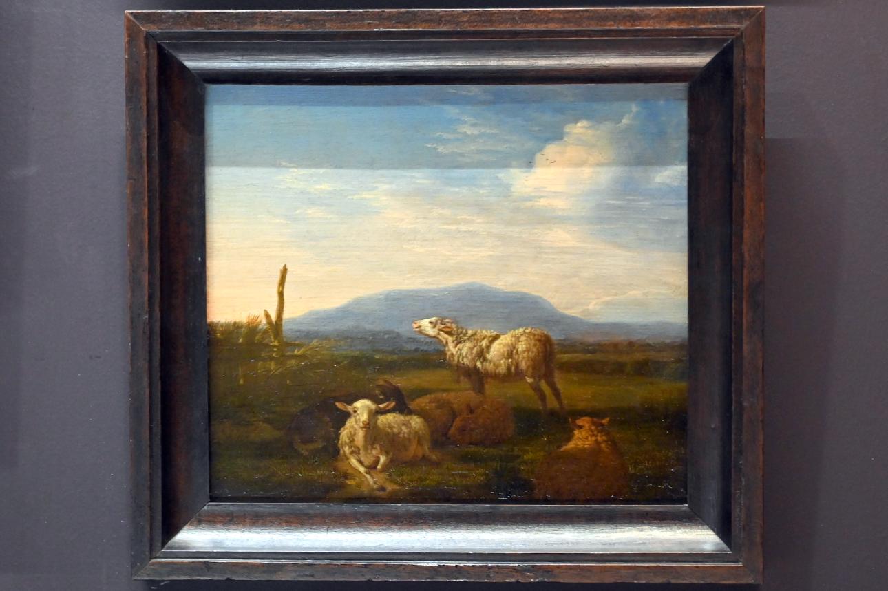 Adriaen van de Velde (1658–1668), Landschaft mit Schafen und Ziegen, Paris, Musée du Louvre, Saal 842, 1659