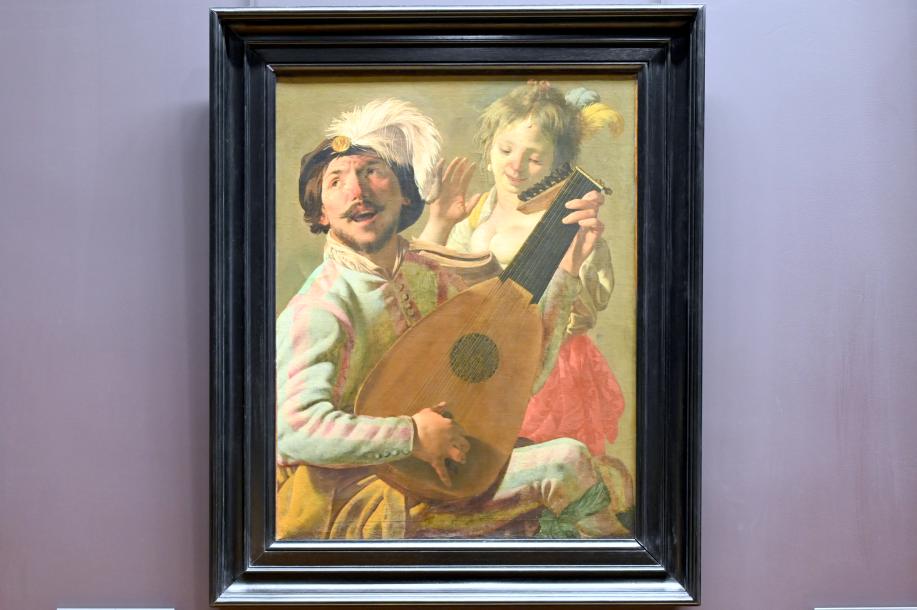 Hendrick ter Brugghen (1616–1629), Lautenspieler und Sängerin im Duett, Paris, Musée du Louvre, Saal 841, 1628