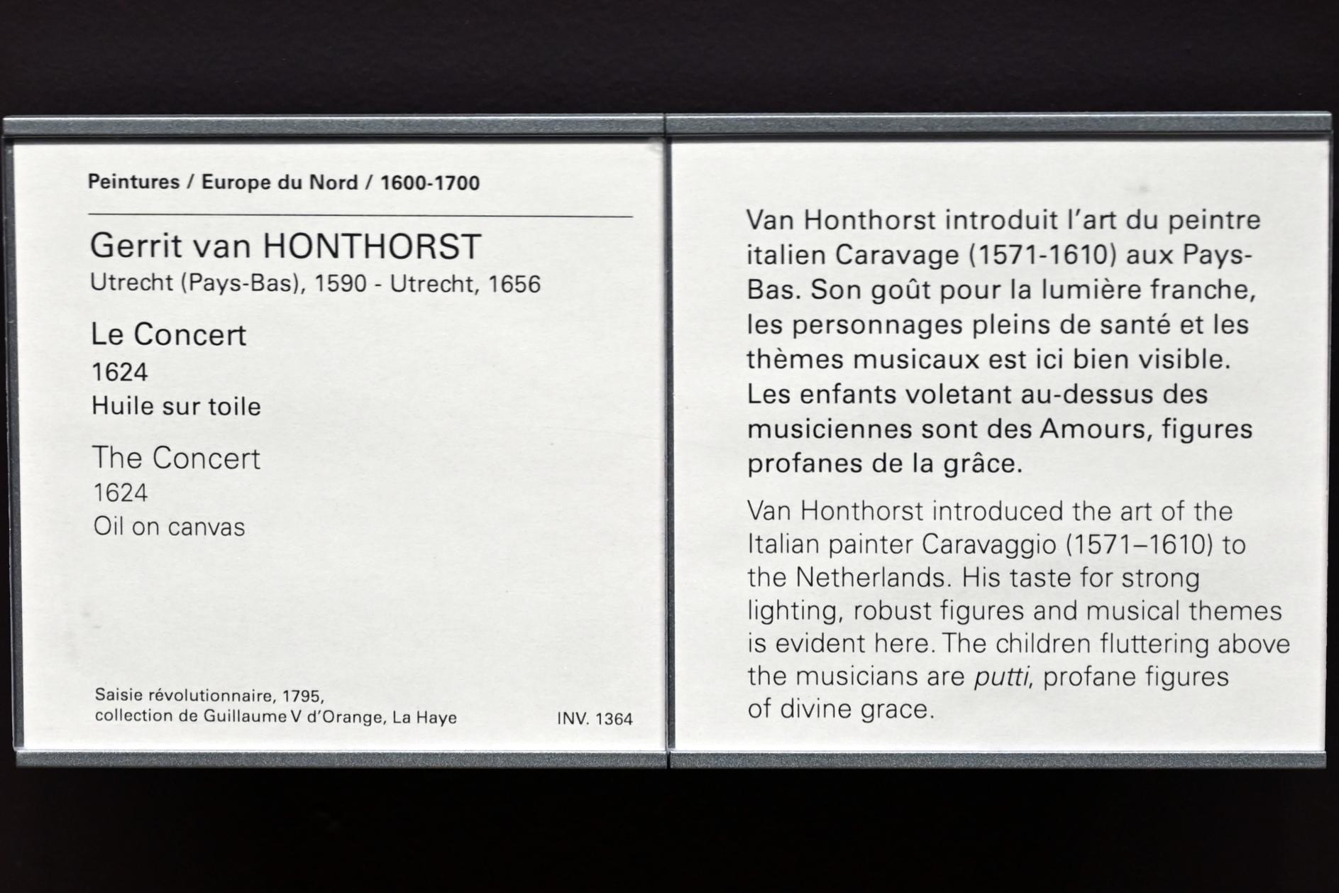 Gerrit van Honthorst (Gerard van Honthorst) (1616–1655), Das Konzert, Paris, Musée du Louvre, Saal 841, 1624, Bild 2/2