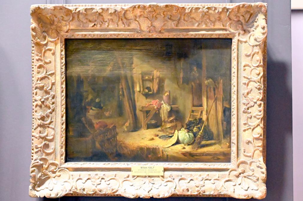 Willem Kalf (1642–1678), Kücheninterieur, Paris, Musée du Louvre, Saal 840, um 1642–1643, Bild 1/2