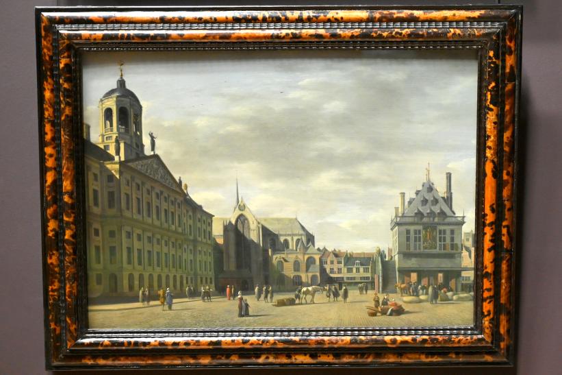 Gerrit Adriaenszoon Berckheyde (1661–1690), Dam-Platz mit dem neuen Rathaus in Amsterdam, Paris, Musée du Louvre, Saal 839, 1674