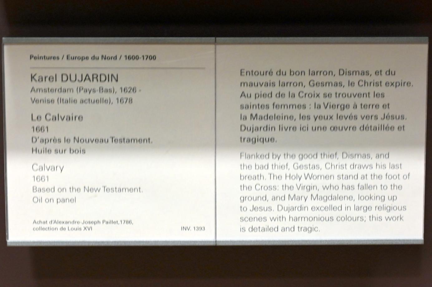 Karel Dujardin (1652–1678), Kalvarienberg, Paris, Musée du Louvre, Saal 839, 1661, Bild 2/2