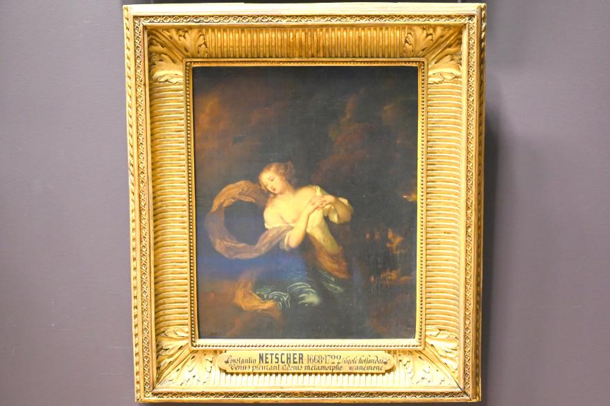 Caspar Netscher (1664–1684), Venus betrauert den in eine Anemone verwandelten Adonis, Paris, Musée du Louvre, Saal 838, um 1680–1690