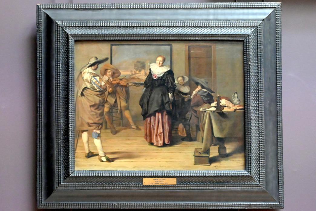 Pieter Codde (1627–1635), Tanzunterricht, Paris, Musée du Louvre, Saal 837, 1627, Bild 1/2