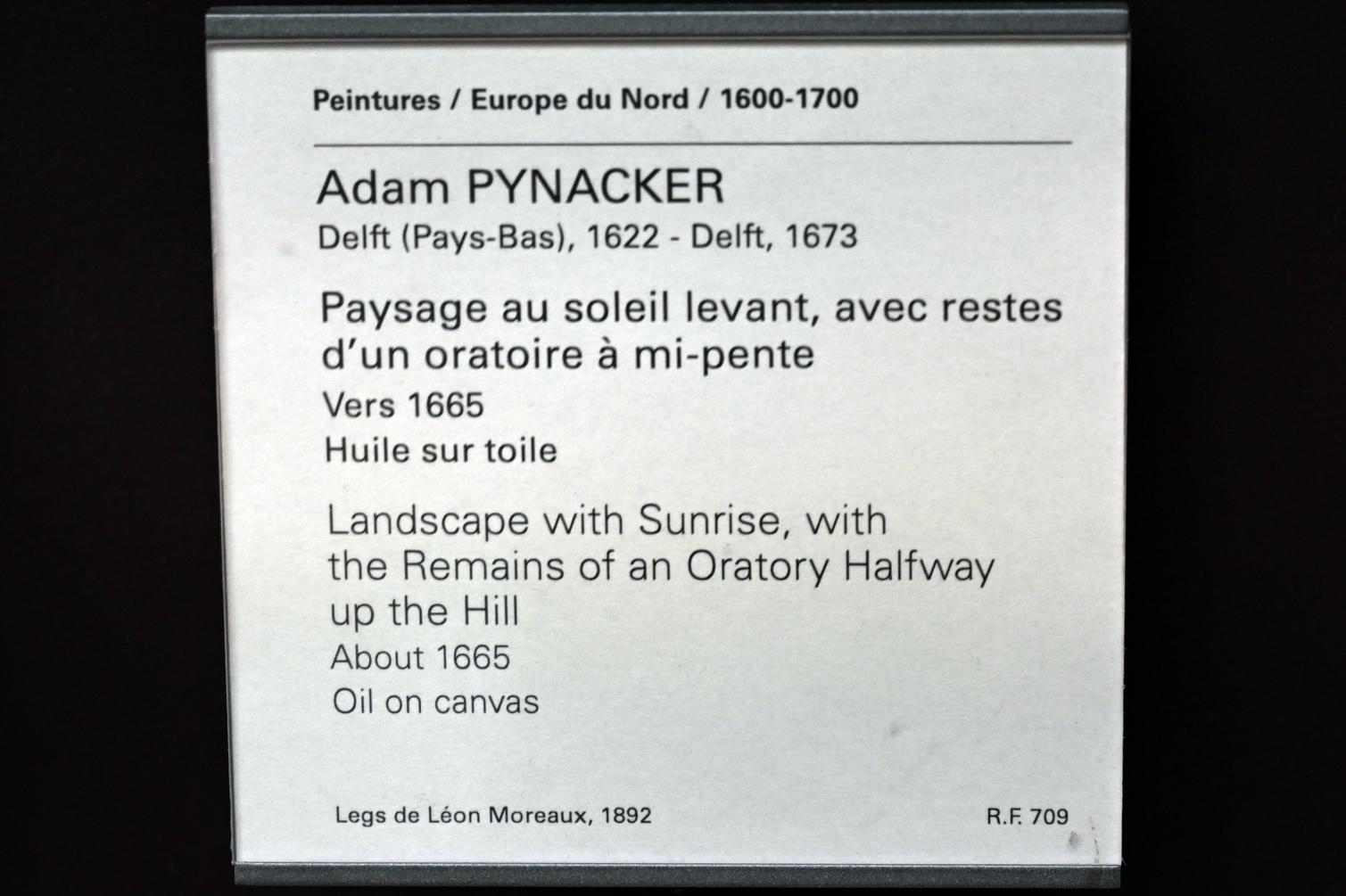 Adam Pynacker (1656–1665), Landschaft bei aufgehender Sonne, Paris, Musée du Louvre, Saal 836, um 1665, Bild 2/2