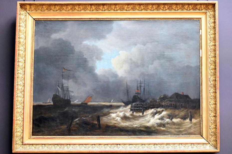 Jacob van Ruisdael (1646–1677), Der Pier (Schweres Wetter am Rande eines Deichs in Holland), Paris, Musée du Louvre, Saal 836, um 1670, Bild 1/2