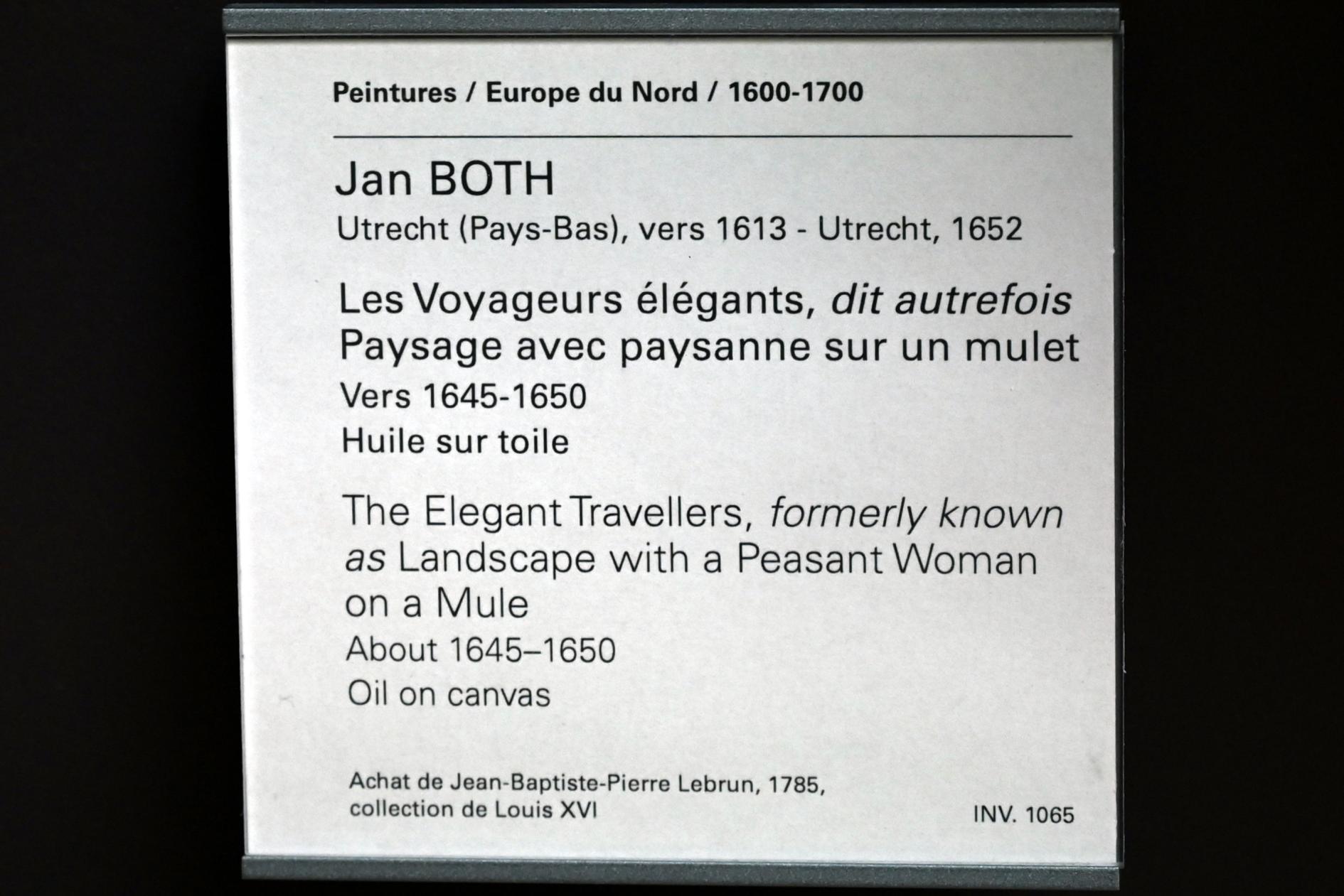 Jan Both (1639–1647), Elegante Reisende., Paris, Musée du Louvre, Saal 836, um 1645–1650, Bild 2/2