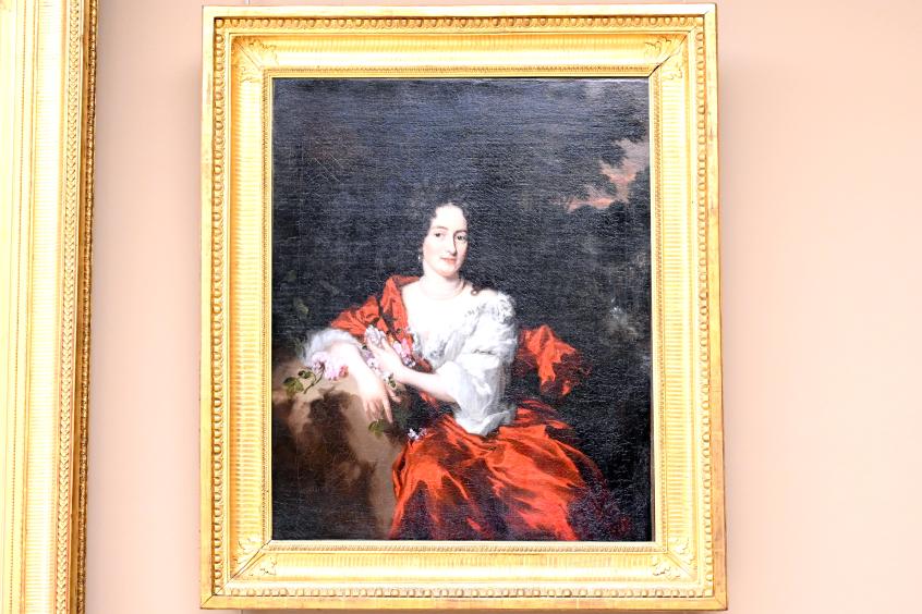 Nicolaes Maes (1652–1687), Porträt von Catherine de Vogelaar, Ehefrau von Hermanus Amija, Tochter eines Sekretärs der Stadt Amsterdam, Paris, Musée du Louvre, Saal 902, um 1683, Bild 1/2