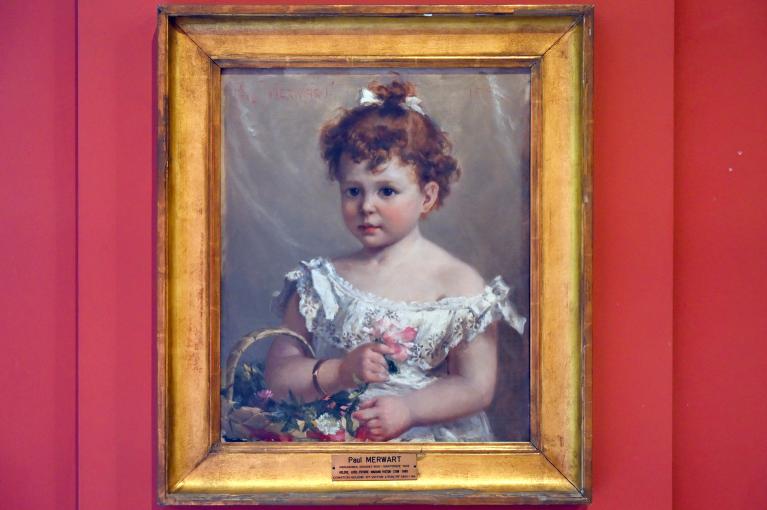 Paul Merwart (1885), Porträt der 2-jährigen Hélène Loeb (1883-1946), zukünftige Frau Victor Lyon, Paris, Musée du Louvre, Saal 903, 1885, Bild 1/2