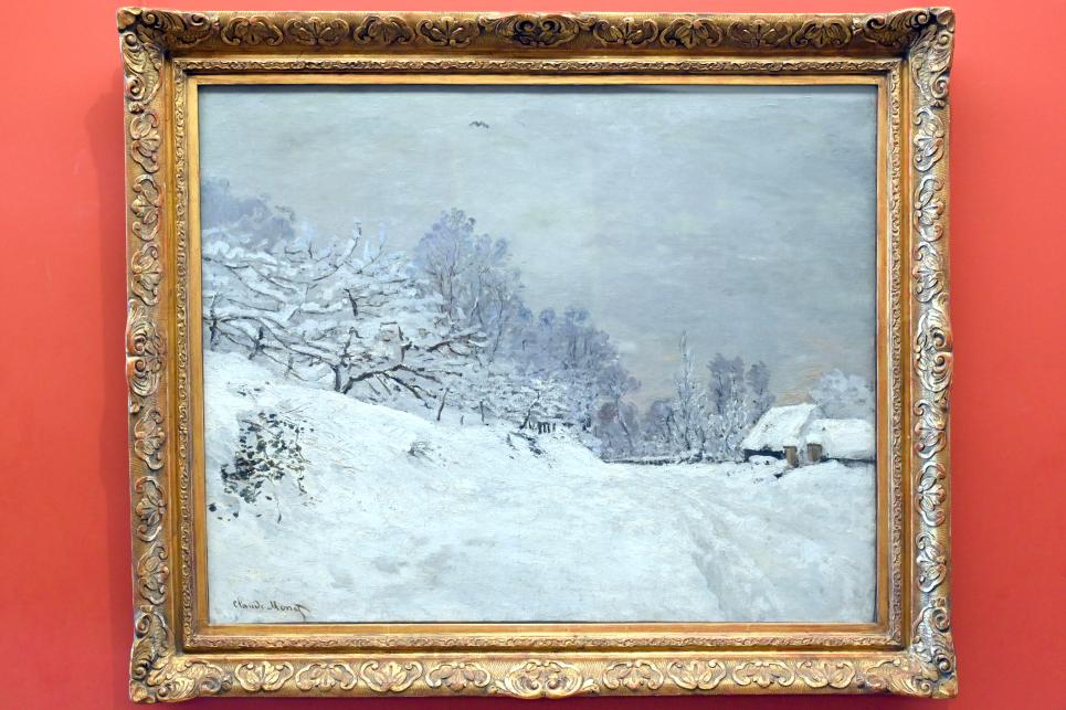 Claude Monet (1864–1925), Schneebedeckte Landschaft bei Honfleur, Paris, Musée du Louvre, Saal 903, um 1867