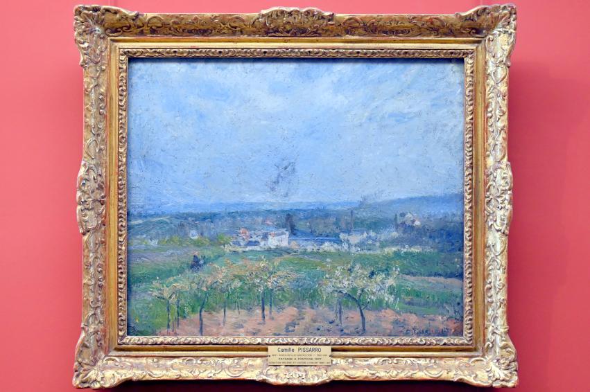 Camille Pissarro (1863–1903), Landschaft bei Pontoise, Paris, Musée du Louvre, Saal 903, 1877, Bild 1/2