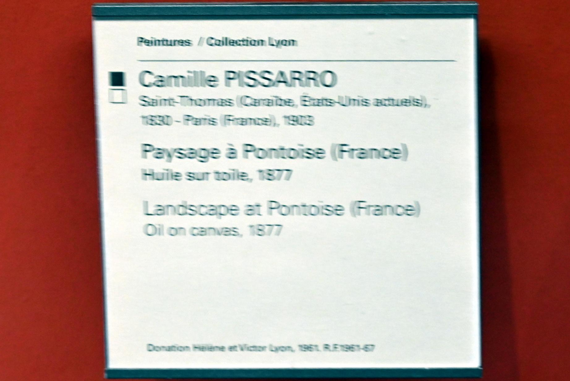 Camille Pissarro (1863–1903), Landschaft bei Pontoise, Paris, Musée du Louvre, Saal 903, 1877, Bild 2/2