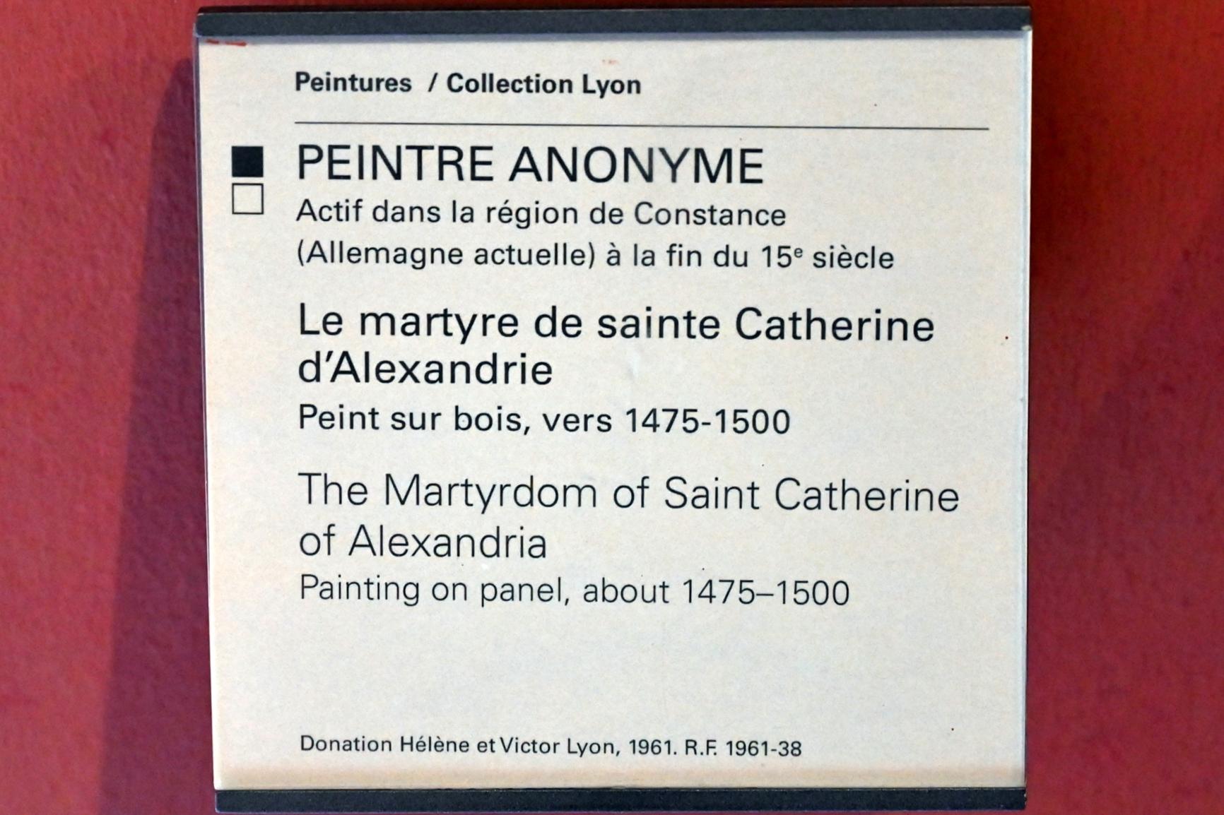 Martyrium der heiligen Katharina von Alexandrien, Paris, Musée du Louvre, Saal 903, um 1475–1500, Bild 2/2