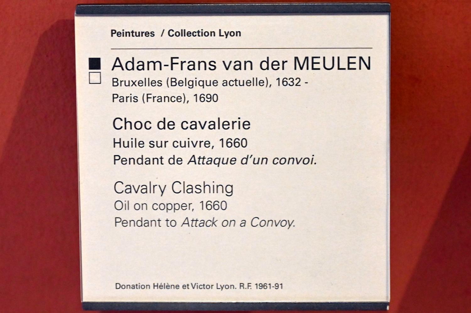 Adam Frans van der Meulen (1660–1686), Reitergefecht, Paris, Musée du Louvre, Saal 903, 1660, Bild 2/2