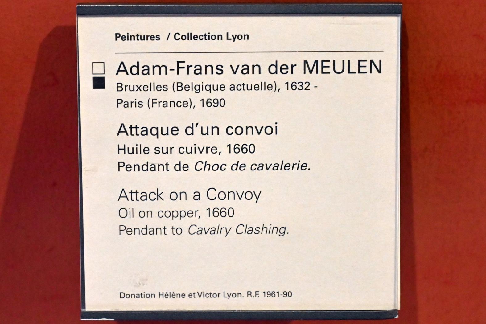 Adam Frans van der Meulen (1660–1686), Überfall auf einen Konvoi, Paris, Musée du Louvre, Saal 903, 1660, Bild 2/2