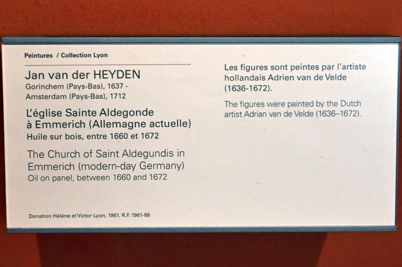 Jan van der Heyden (1652–1712), Kirche St. Aldegundis in Emmerich, Paris, Musée du Louvre, Saal 903, um 1660–1672, Bild 2/2