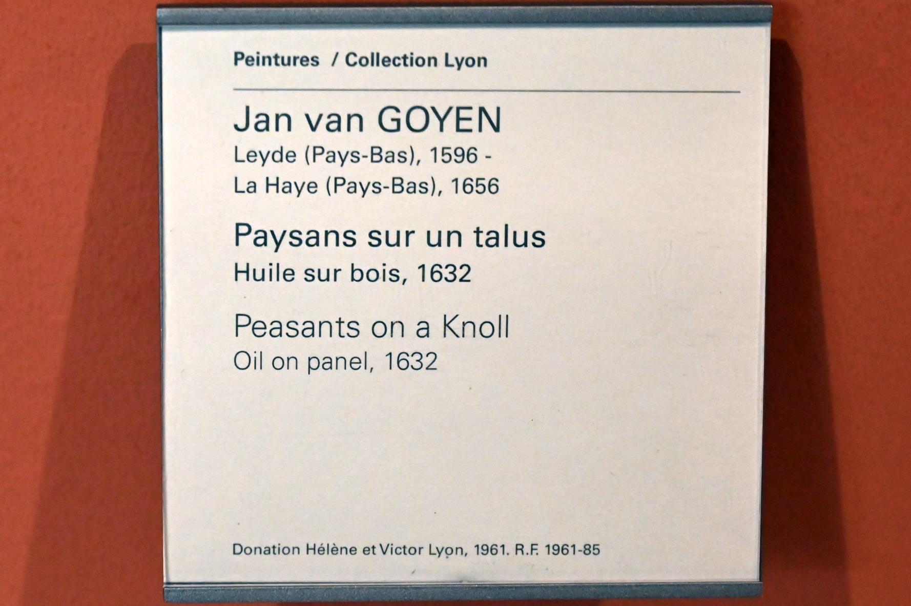 Jan van Goyen (1621–1657), Bauern auf einer Böschung, Paris, Musée du Louvre, Saal 903, 1632, Bild 2/2