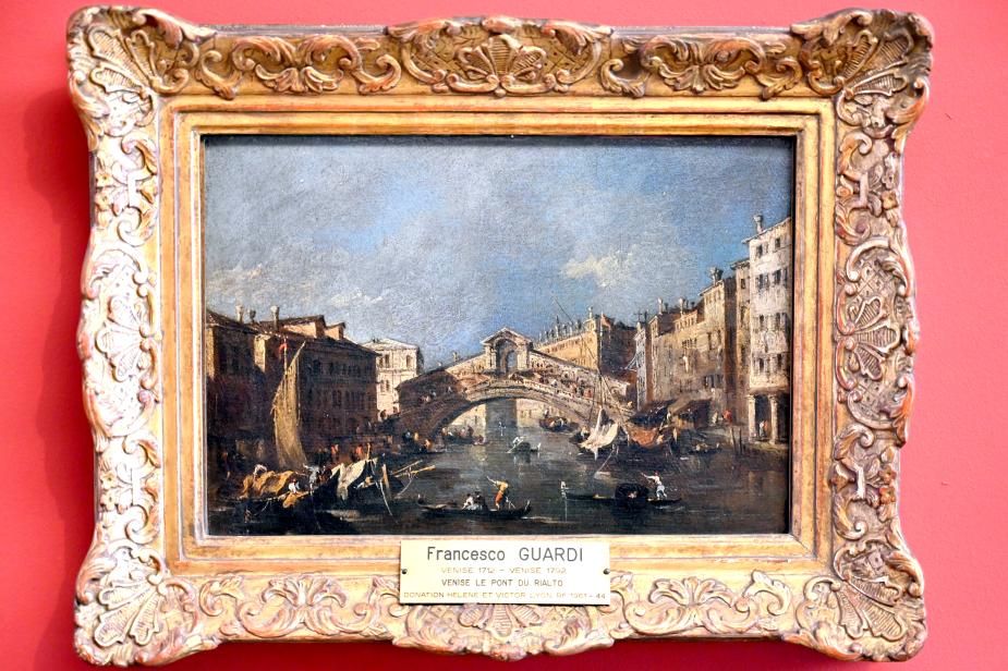 Francesco Guardi (1757–1790), Die Rialtobrücke in Venedig, Paris, Musée du Louvre, um 1780