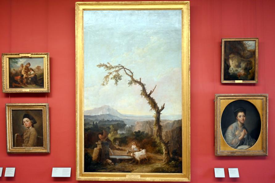 Hubert Robert (1759–1803), Brunnen, Paris, Musée du Louvre, Saal 903, 1784, Bild 1/2