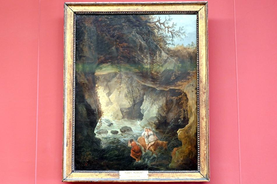 Hubert Robert (1759–1803), Die Grotte, Paris, Musée du Louvre, Saal 903, 1772, Bild 1/2