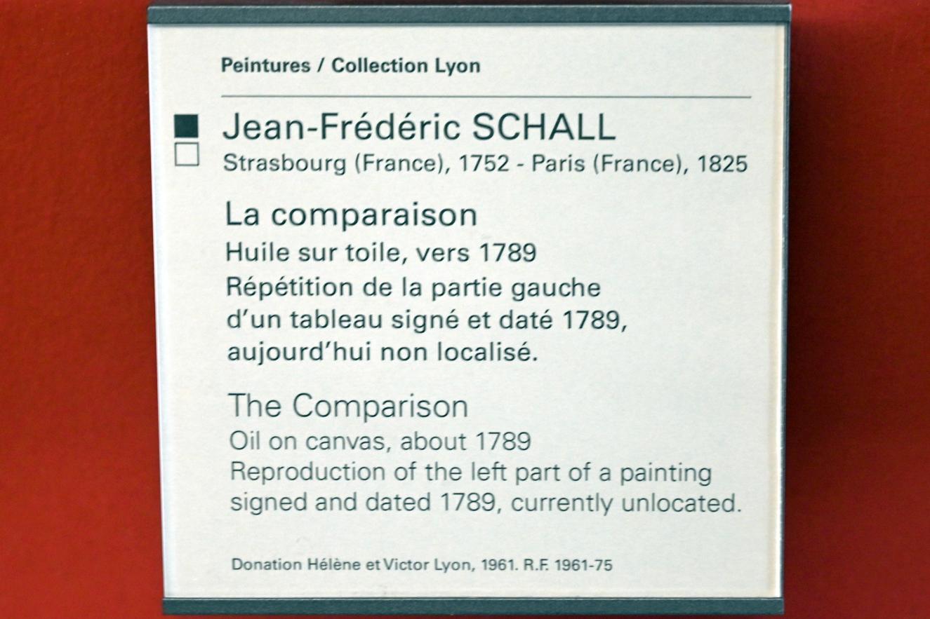 Jean-Frédéric Schall (1789), Der Vergleich, Paris, Musée du Louvre, Saal 903, um 1789, Bild 2/2