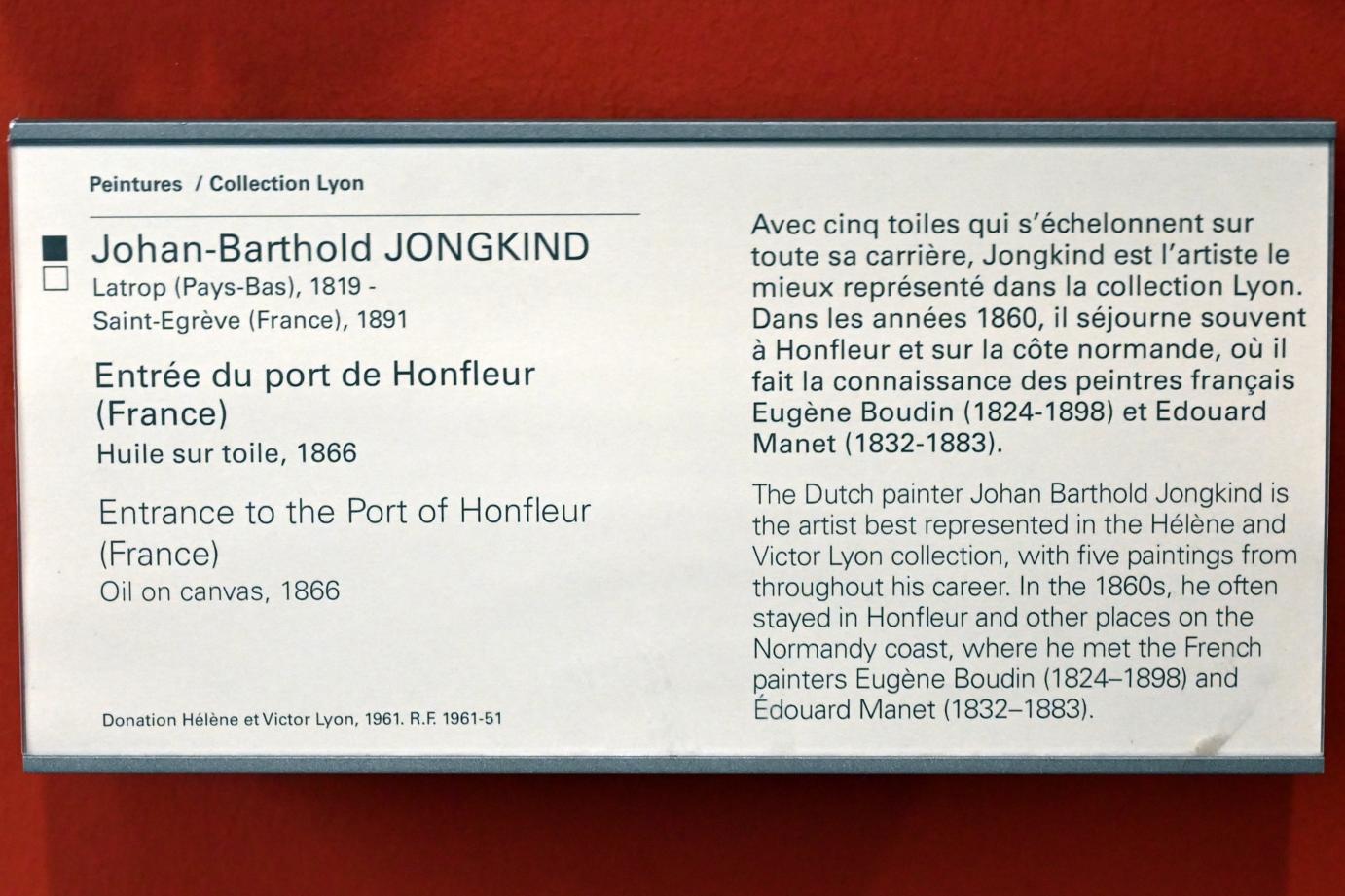 Johan Barthold Jongkind (1854–1877), Einfahrt zum Hafen von Honfleur, Paris, Musée du Louvre, Saal 903, 1866, Bild 2/2