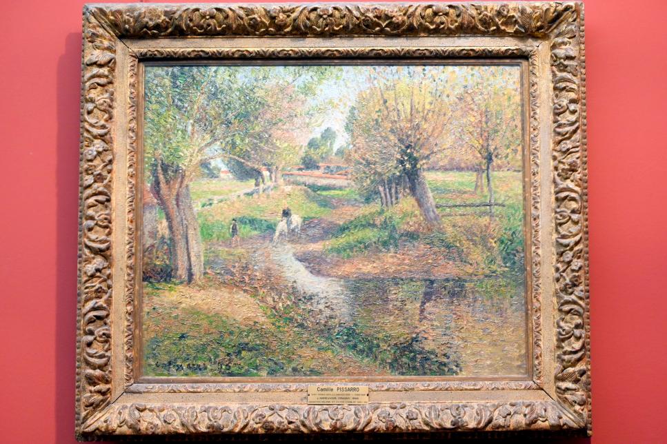 Camille Pissarro (1863–1903), Wasserstelle in Éragny, Paris, Musée du Louvre, Saal 903, 1895, Bild 1/2