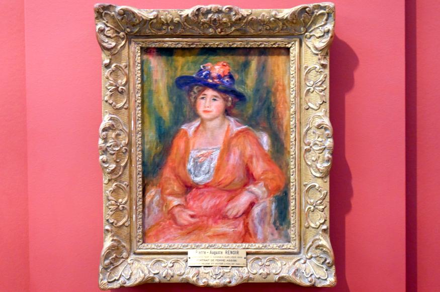 Auguste Renoir (Pierre-Auguste Renoir) (1866–1918), Sitzporträt einer Frau, Paris, Musée du Louvre, Saal 903, um 1916–1918