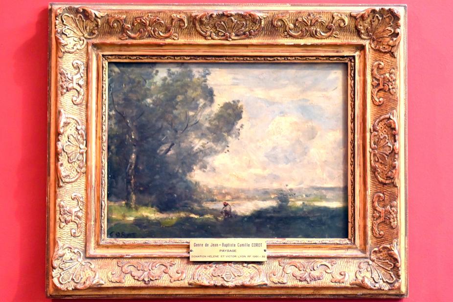 Jean-Baptiste Camille Corot (Nachahmer) (1875), Landschaft, Paris, Musée du Louvre, Saal 903, um 1870–1880, Bild 1/2
