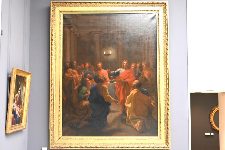 Nicolas Poussin (1624–1663), Die Einsetzung der Eucharistie, Paris, Schloss Saint-Germain-en-Laye, jetzt Paris, Musée du Louvre, Saal 908, 1641, Bild 1/2