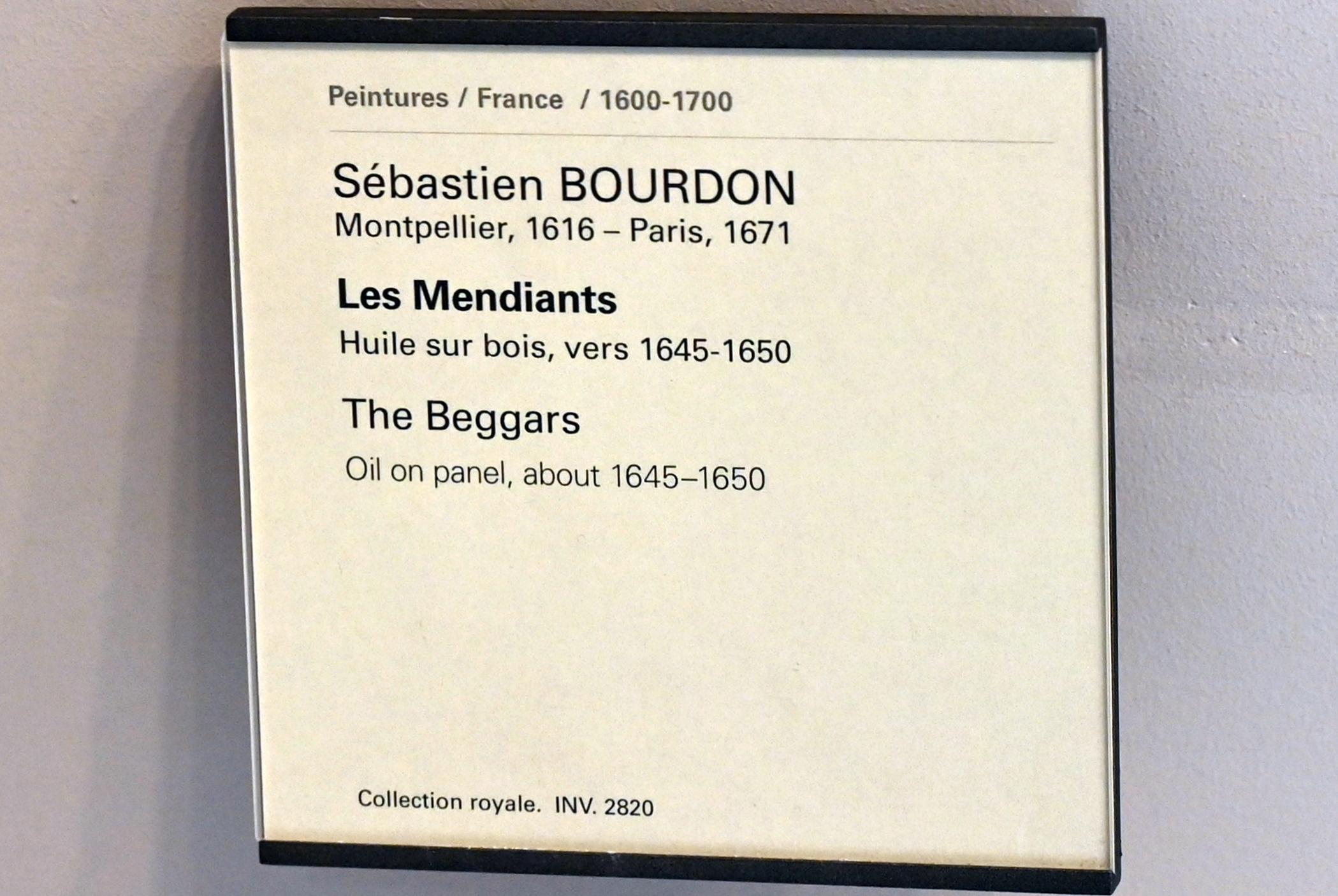 Sébastien Bourdon (1637–1667), Die Bettler, Paris, Musée du Louvre, Saal 911, um 1645–1650, Bild 2/2