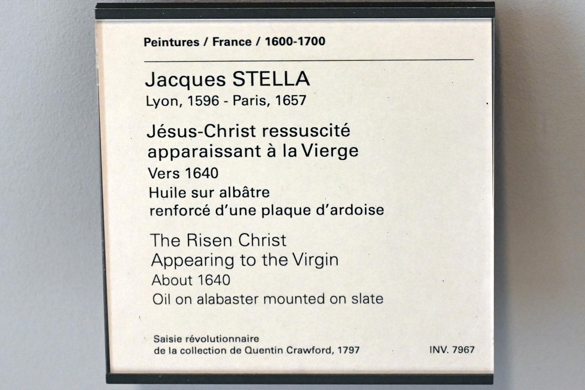 Jacques Stella (1640–1645), Der Auferstandene erscheint seiner Mutter Maria, Paris, Musée du Louvre, Saal 911, um 1640, Bild 2/2