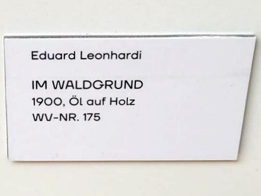 Eduard Leonhardi (1872–1900), Im Waldgrund, Dresden, Leonhardi-Museum, 1900, Bild 2/2